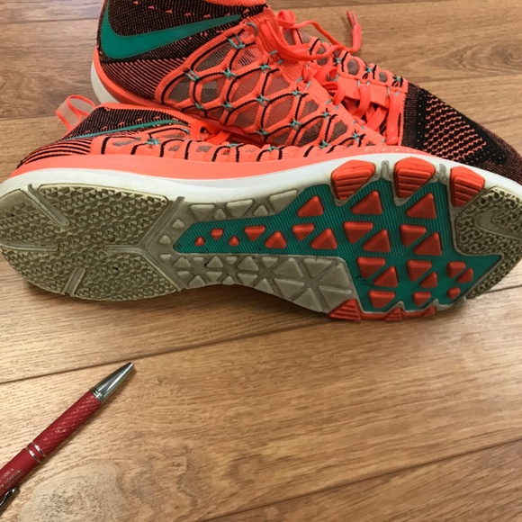 Nike Train Ultrafast Flyknit Mango Training Running Shoe size 11.5 - Picture 9 of 11
